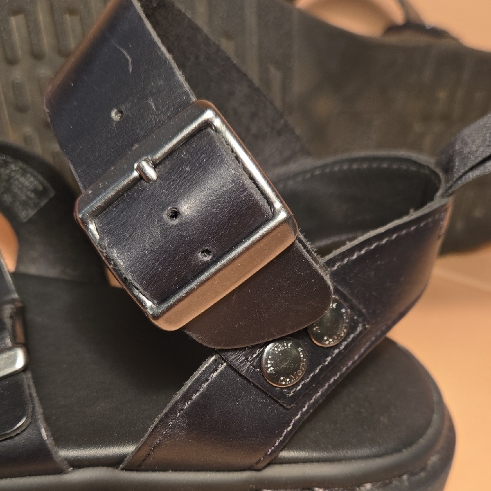 Dr. Martens Black Leather Platform Sandals - Picture 12 of 12